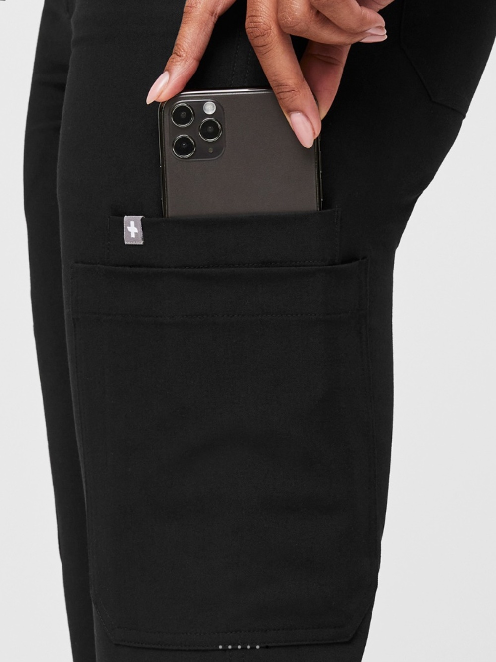 FIGS Black High Waisted Yola Skinny Scrub Pants Small Technical Collection - Picture 5 of 11
